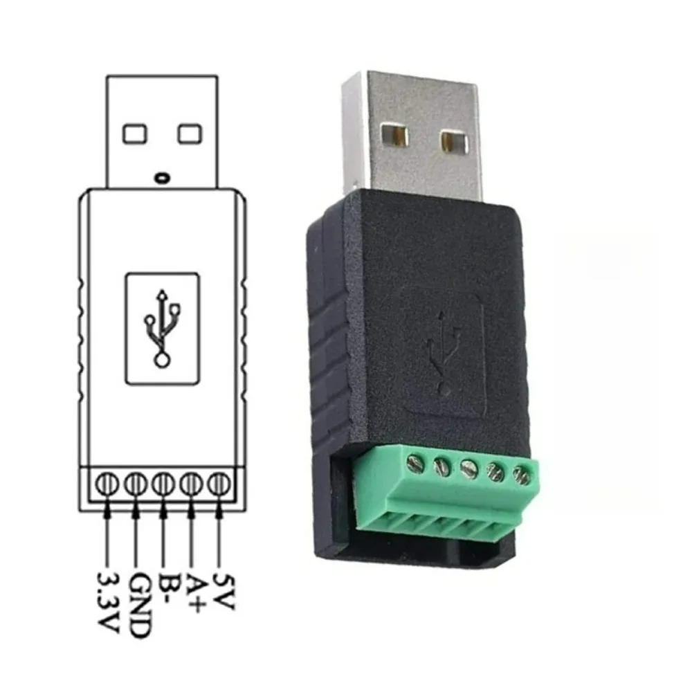 Industrial Grade FTDI FT232RL USB RS485 Converter Compatible with Screw Terminals Stable Transmission Adapter