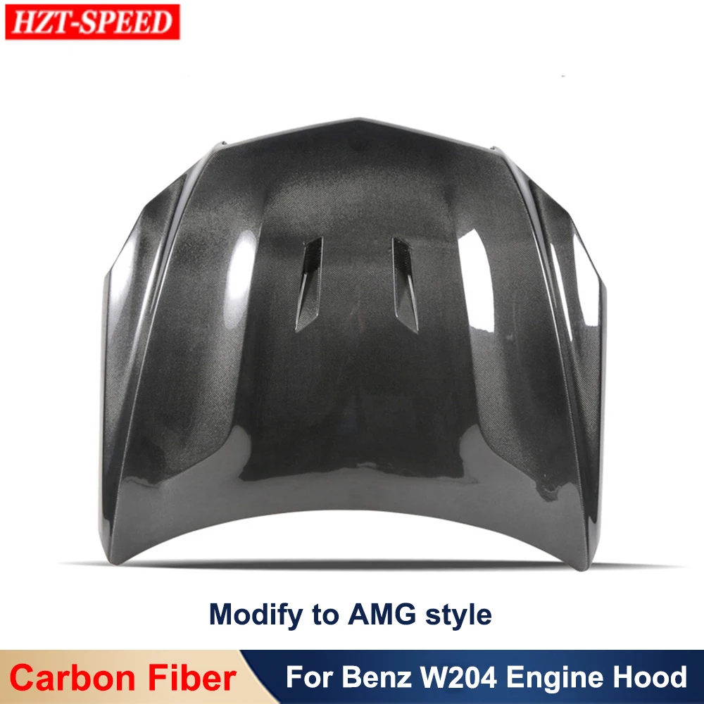 

AMG C63 Style Real Carbon Fiber Car Bonnet Engine Hood Front Head Cover For Benz W207 W205 W204 External Parts Tuning