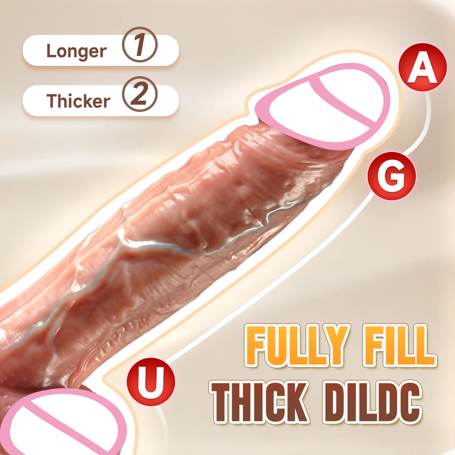 Dildo super realistico per la masturbazione femminile Penetrazione del pene overlength anale flessibile grosso cazzo Giocattoli adulti sexy del sesso per le donne