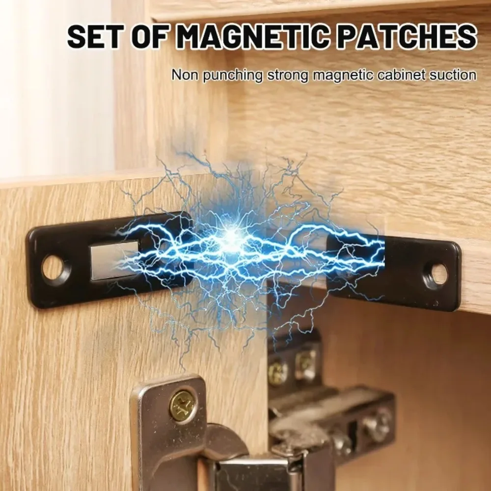 10/1Set Self Adhesive Magnetic Cabinet Catches Invisible Magnets Door Stopper Patch Furniture Drawer Window Door Closer Latch