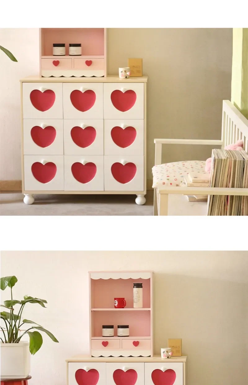 خزانة حديثة وبسيطة للتخزين، خزانة مدخل، خزانة غرفة نوم على شكل قلب للفتيات، خزانة بجانب السرير