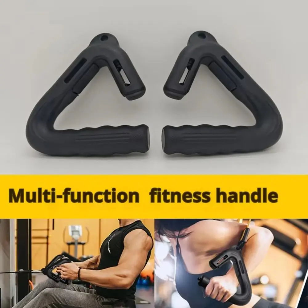 

1 Pair Triangular Fitness Vertical Grip Handle 90° with Rope Hole Gantry Vertical Handle Muscle Building Non-slip