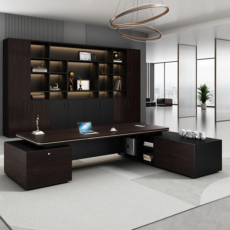 L Shape Luxury Executive Desk Designer Drawers Portable Bureaux Computer Desk Desktop Modern Mesa De Escritorio Office Furniture