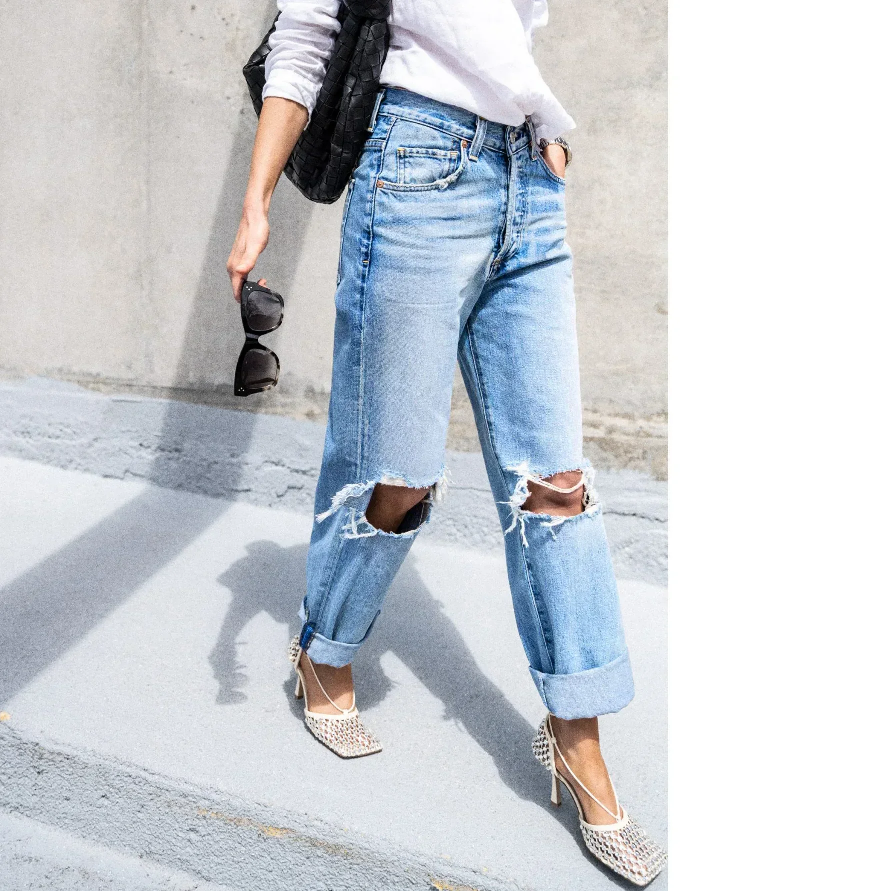 Frauen Jeans Denim Hosen Loch Gerade Hosen Lange Hose Casual Regelmäßige Einfache Taschen Elegante Splice Hohe Taille Herbst