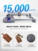 AlgoLaser DIY KIT MK3 Desktop Laser Engraver 95% Pre‑Assembled 8W‑20W Laser Cutter 400×400mm Touch Control Support Rotary Module 16