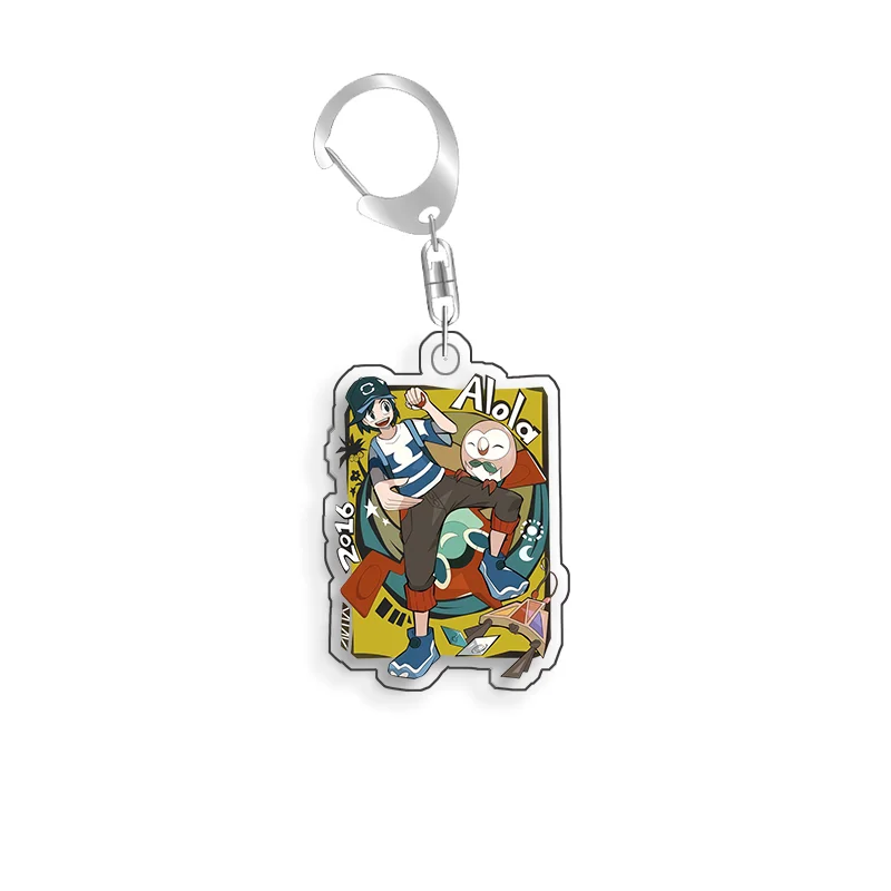 For Pokemon Elf Qikchu Mewtwo Sylveon Jigglypuff Vensaur Blaastoise Acrylic Selfmade Cute Cartoon Anime Keychain Pendant Toygift