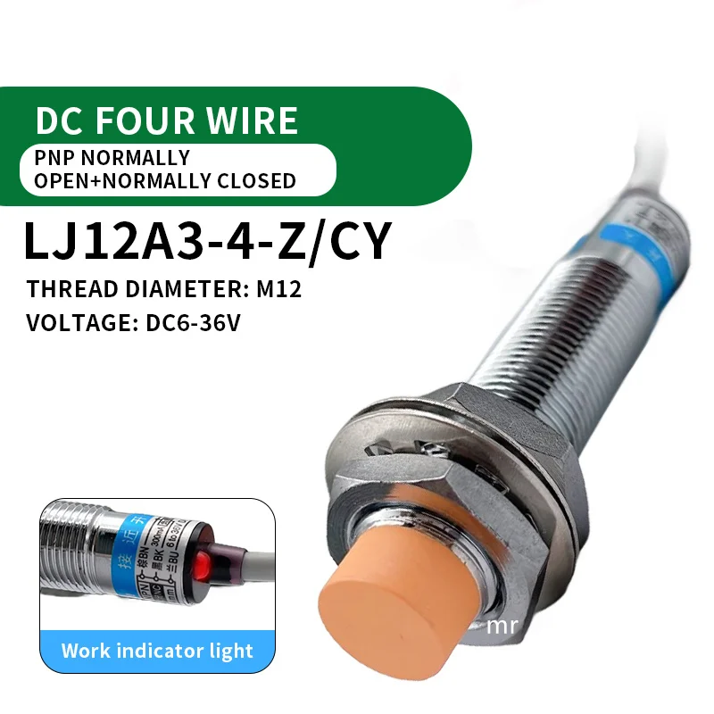 12mm LJ12A3-4-Z AY BY AX BX inductive Proximity sensor 3-wire PNP/NPN NO NC DC6~36V 4mm detection distance sensor switch