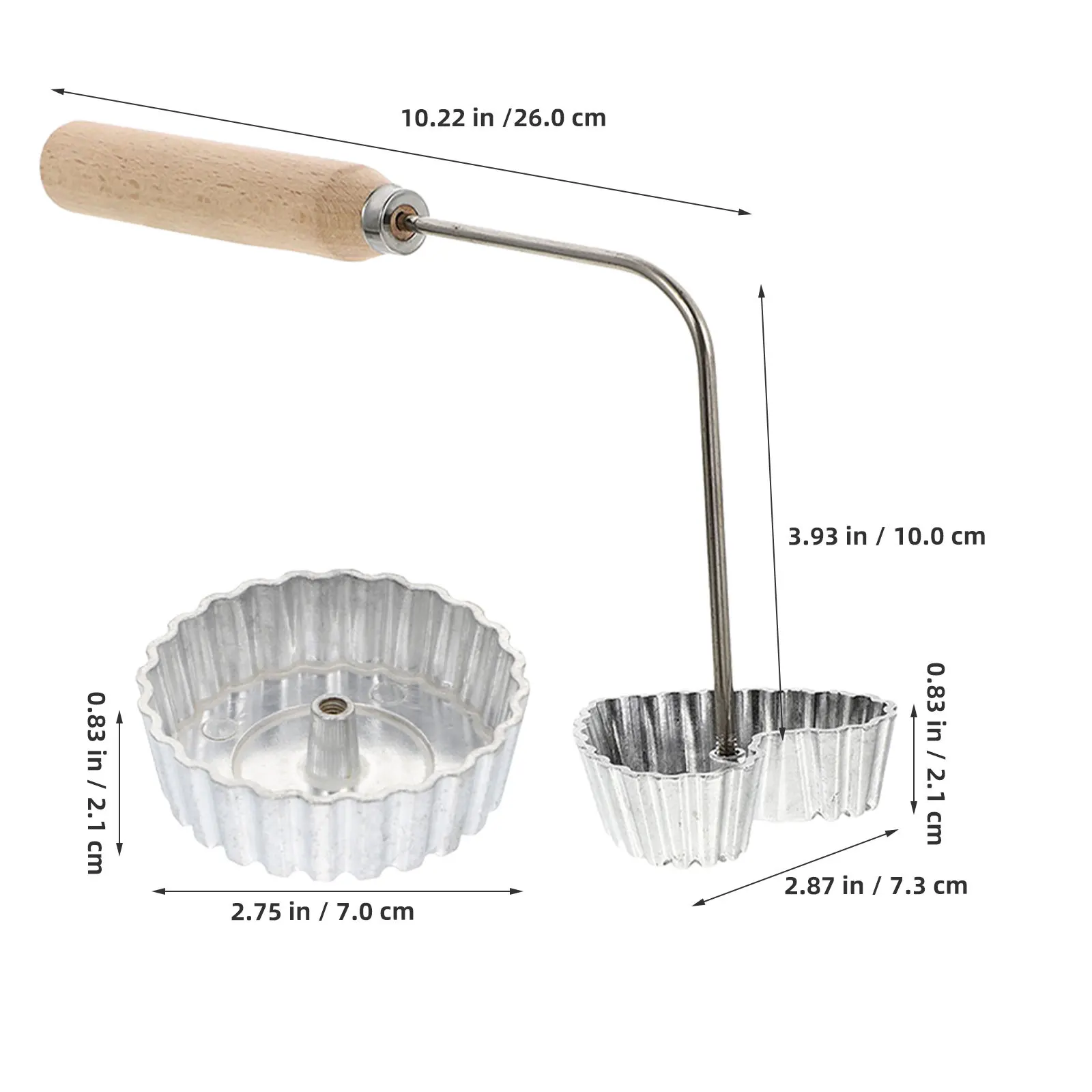 1Set Fried Snack Mold Heavy Duty Aluminum Deep Fry Dough Mould for Radish Cake Shrimp Cake Oil Dumplings Kitchen Gadget Frying