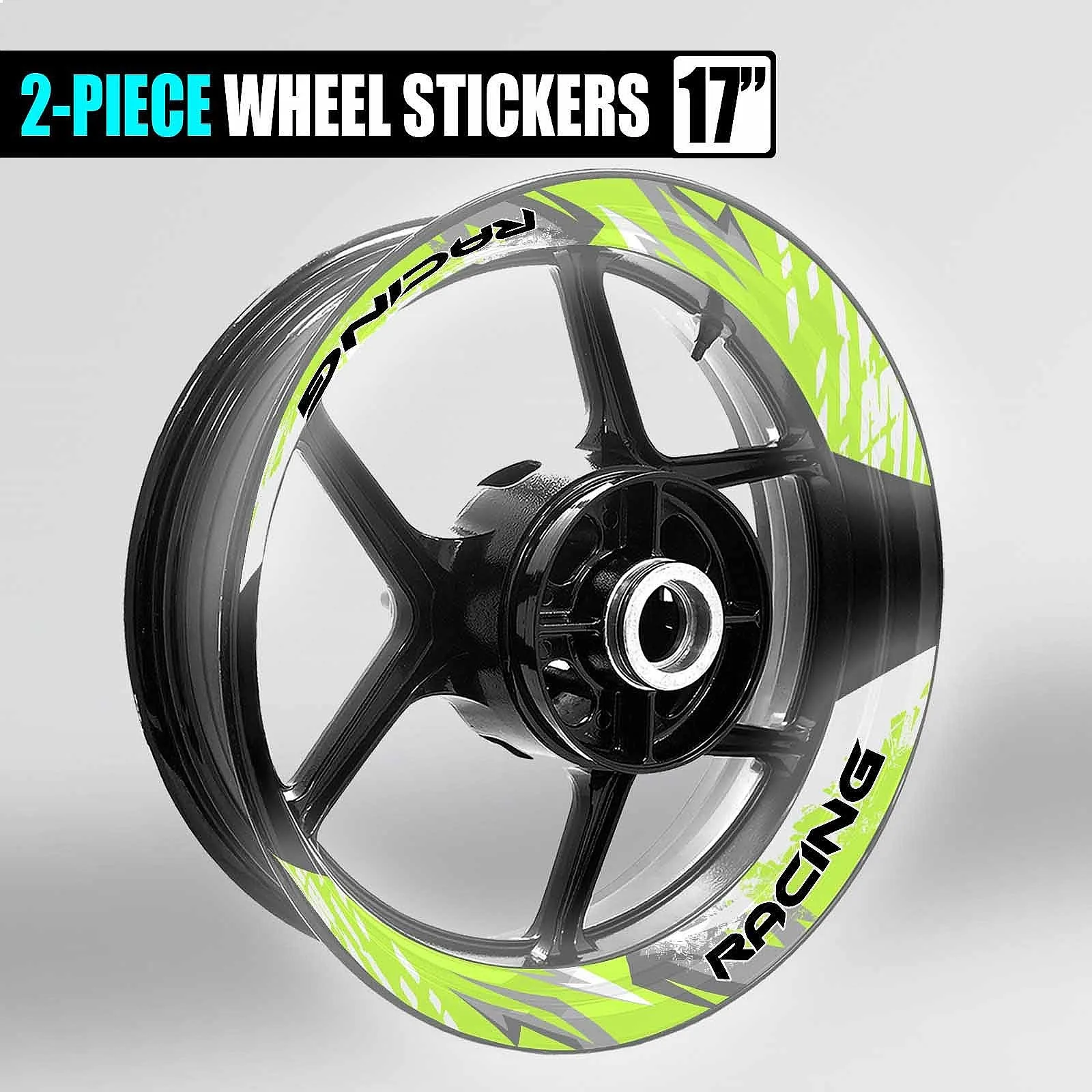 S02W Light Green 2-Piece Rim Decals Wheel Stickers For CBR650R 2019-2026