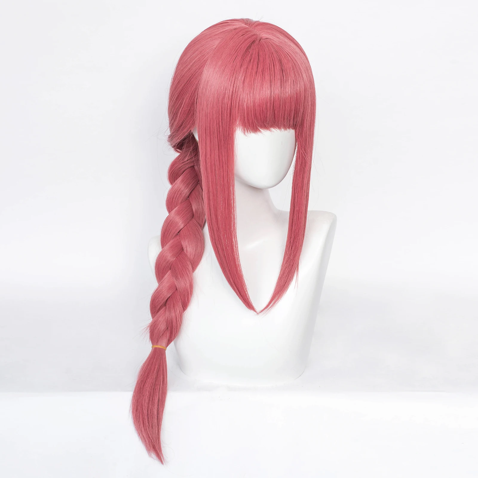 Ranyu Anime Cosplay Pruik Lang Rood Synthetisch Roze Hittebestendig Haar Pruik Voor Feest