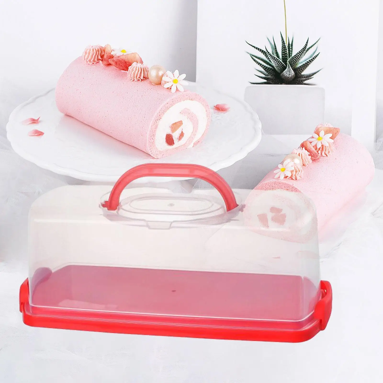 Cake And Cupcake Container with Transparent Lid, Multipurpose Box, Food Storage for Kitchen, Wedding