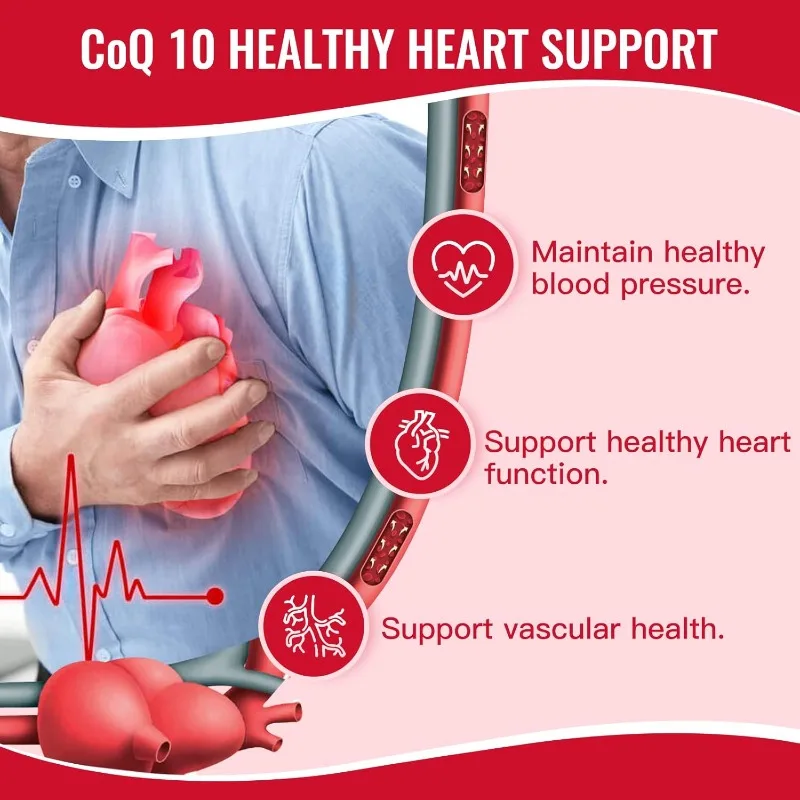 Coenzyme Q10-300mg Soft Capsules High Absorption Antioxidant Immune Energy Health Support 60 Capsules