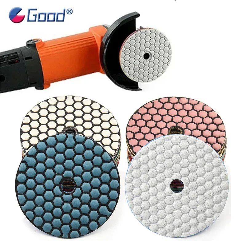 

3" 4" Dry Diamond Polishing Pads Sharp Type Flexible for Sanding Marble Granite Concrete Abrasive Grinding New Design