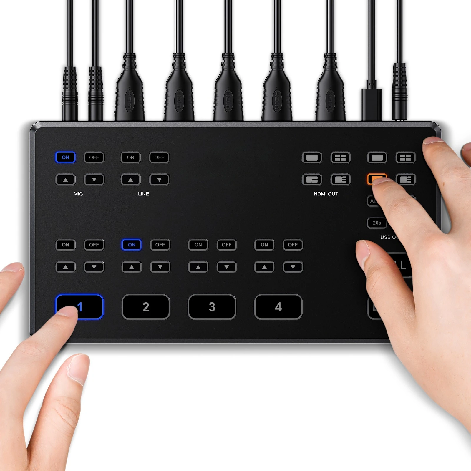 Switch multi-camera live channel high definition multimedia