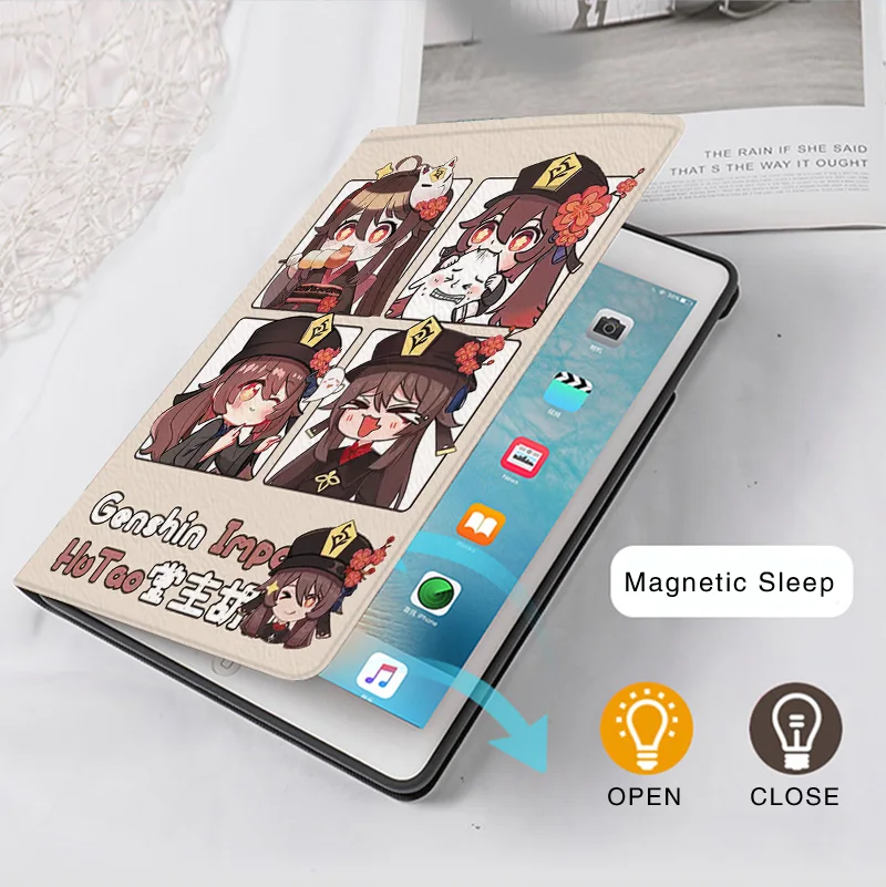 Hu Tao Anime Genshin Impact Case For iPad 10.2 8th 9th 10th Air 2 3 4 5Mini 1 5 6 Case Luxury Silicone iPad Pro 11 10.9 Samsung