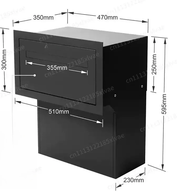 Anti-theft Home Parcel Drop Box & Self-Service Pickup Box, Secure Mailbox for Package, Document & Office Courier Delivery