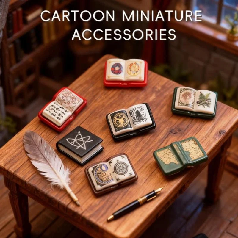 5/10/20pcs Mini Resin Magic Book Charms With Vintage Patterns And Multiple Styles Perfect For DIY Crafts Jewelry Phone Case Dec