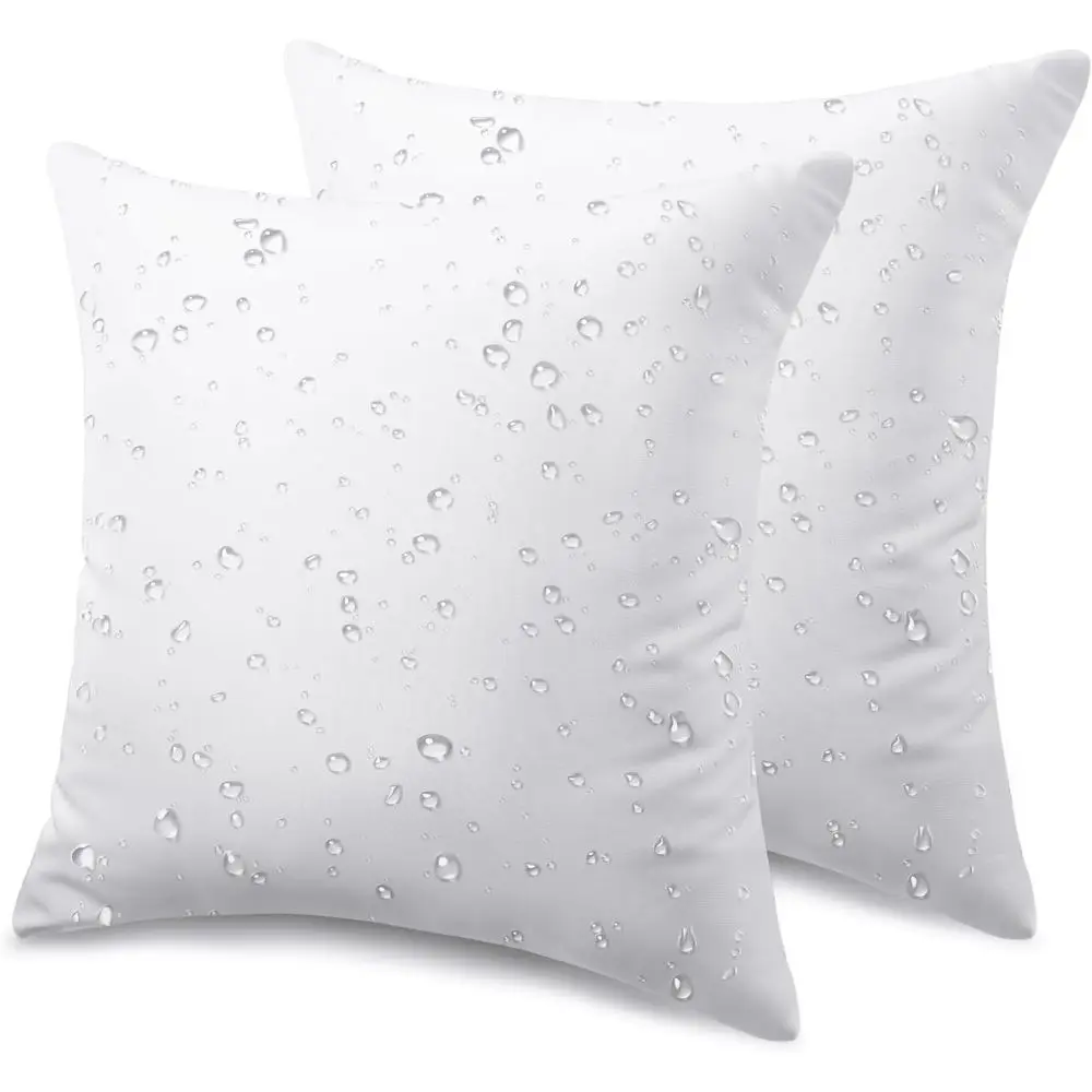 

Pack of 2 Premium Outdoor Pillow Inserts, Dual Usage Waterproof Throw Pillows, Decorative Couch Sham Cushion for Patio Couch Ten