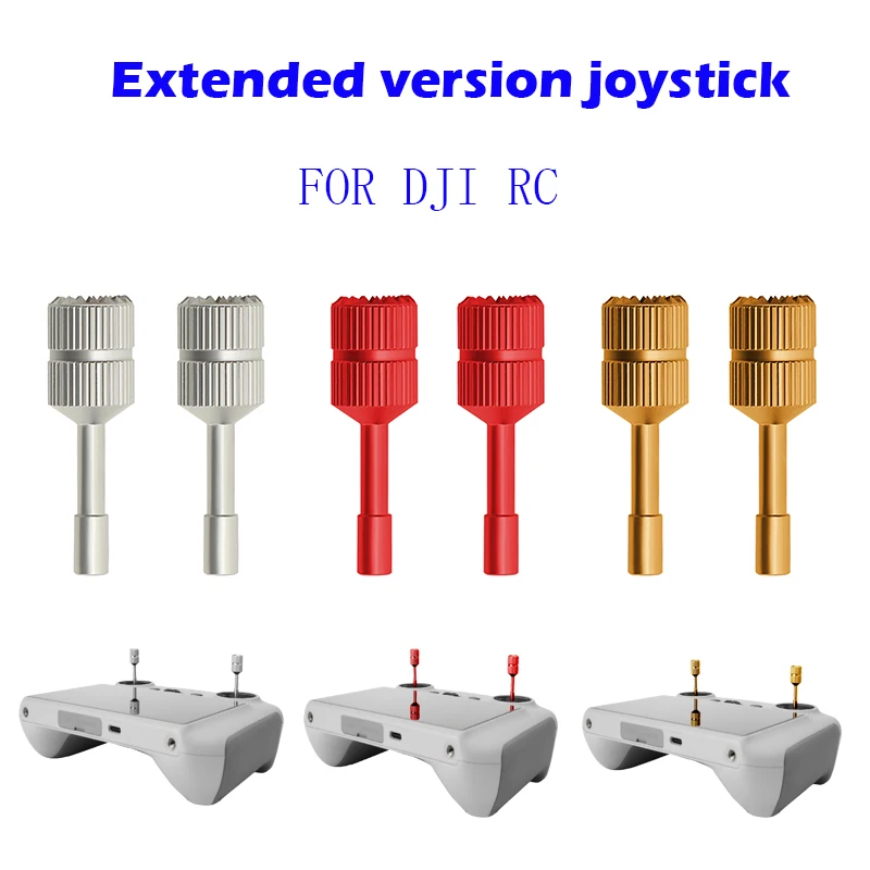 

For DJI RC / RC 2 Remote Controller Extended Joystick Aluminum Thumb Stick Rocker for DJI Mini 3 4 Pro Drone Accessories