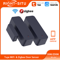 Tuya Zigbee 3.0 WiFi Door Sensor Window Sensor Contract Sensor APP Remote Control Work With SmartLife Yandex Alexa