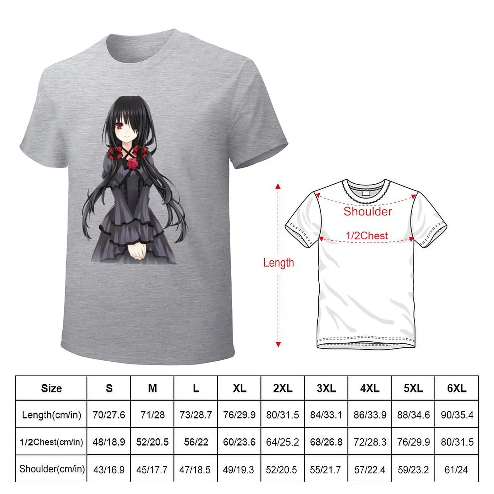 Kurumi Tokisaki T-Shirt summer top Aesthetic clothing hippie clothes sweat shirts, men