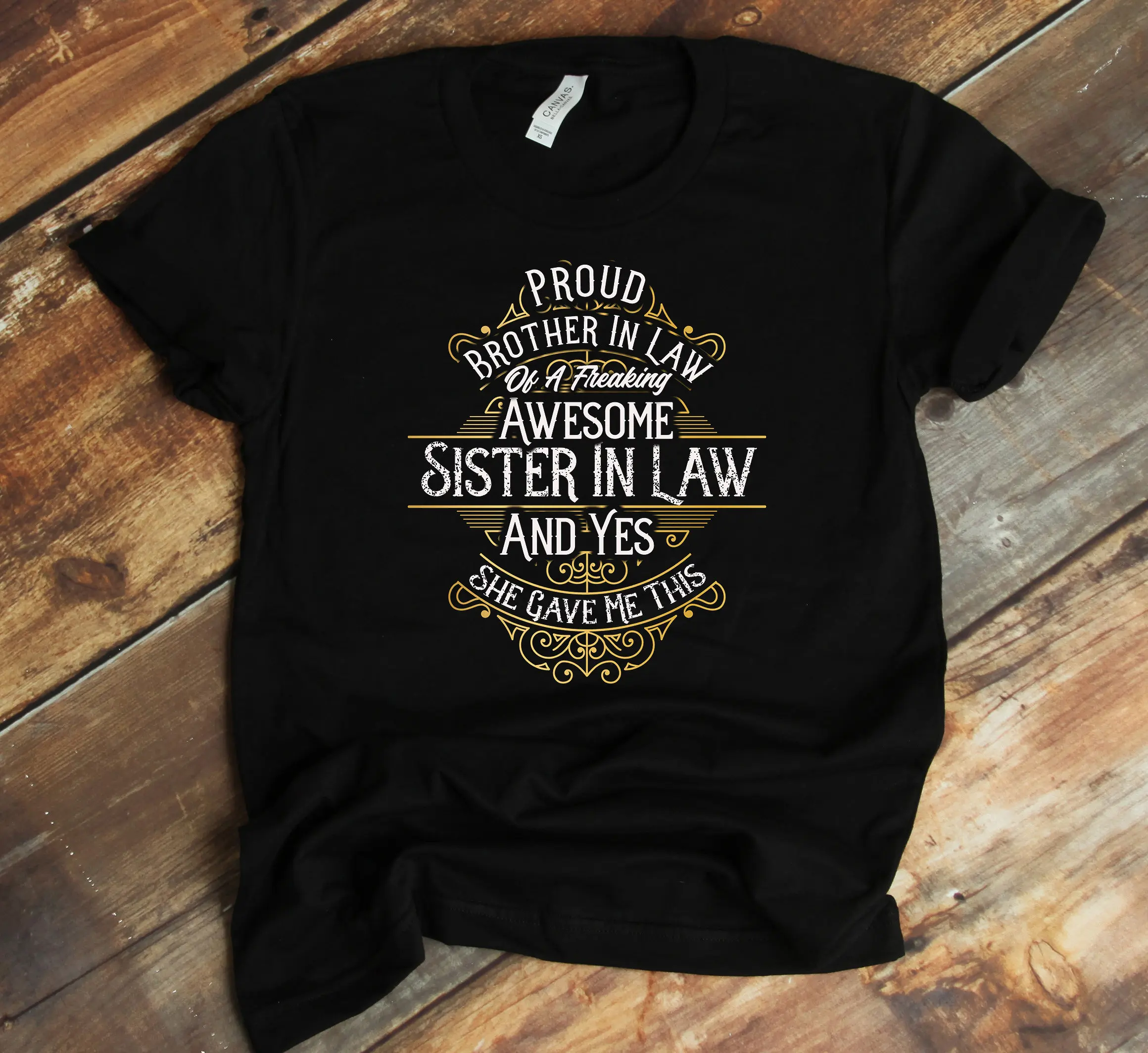 Brother In Law T Shirt Awesome Sister Family Funny Birthday