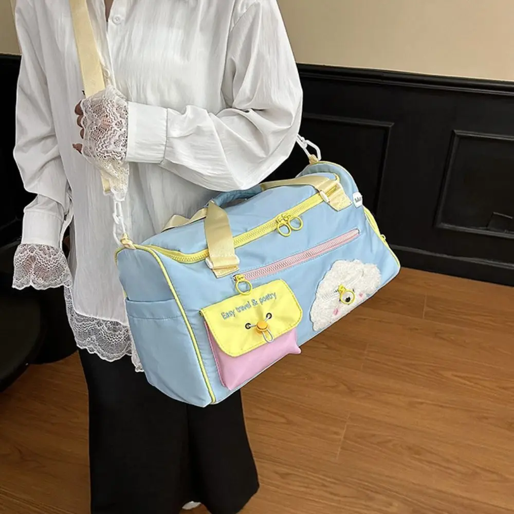 النايلون الكرتون السفر القماش الخشن حقيبة الرطب الجاف فصل المحمولة حقيبة أمتعة السفر Crossbody متعددة جيب المرأة اللياقة البدنية حقيبة يد