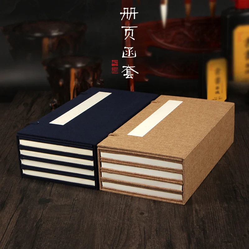 

4pc/lots Double Shuen Rice Xuan Paper Brush Ink Calligraph​y Painting Sumi-e Folding Booklet Book 16*32cm