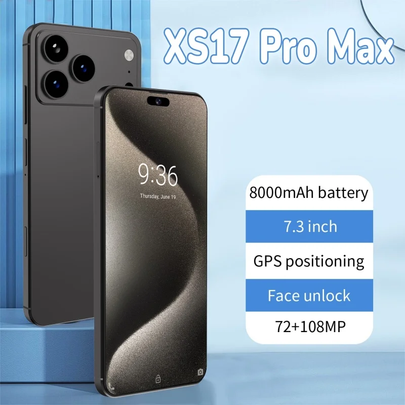 2026 الوسادة الأصلية الكمبيوتر اللوحي 7.3 بوصة HD 4K XS17 Pro أندرويد 14 22GB + 2TB 8000mAh بطارية 4G 5G بطاقة Sim المزدوجة واي فاي GPS جوجل