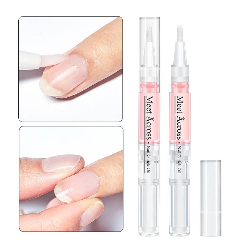 MEET ACROSS Nail Cuticle Oil Revitalizer Nutrition Nail Tool For Manicure Care Nail Treatment Soften Pen Tool Cuticle Oil Pen