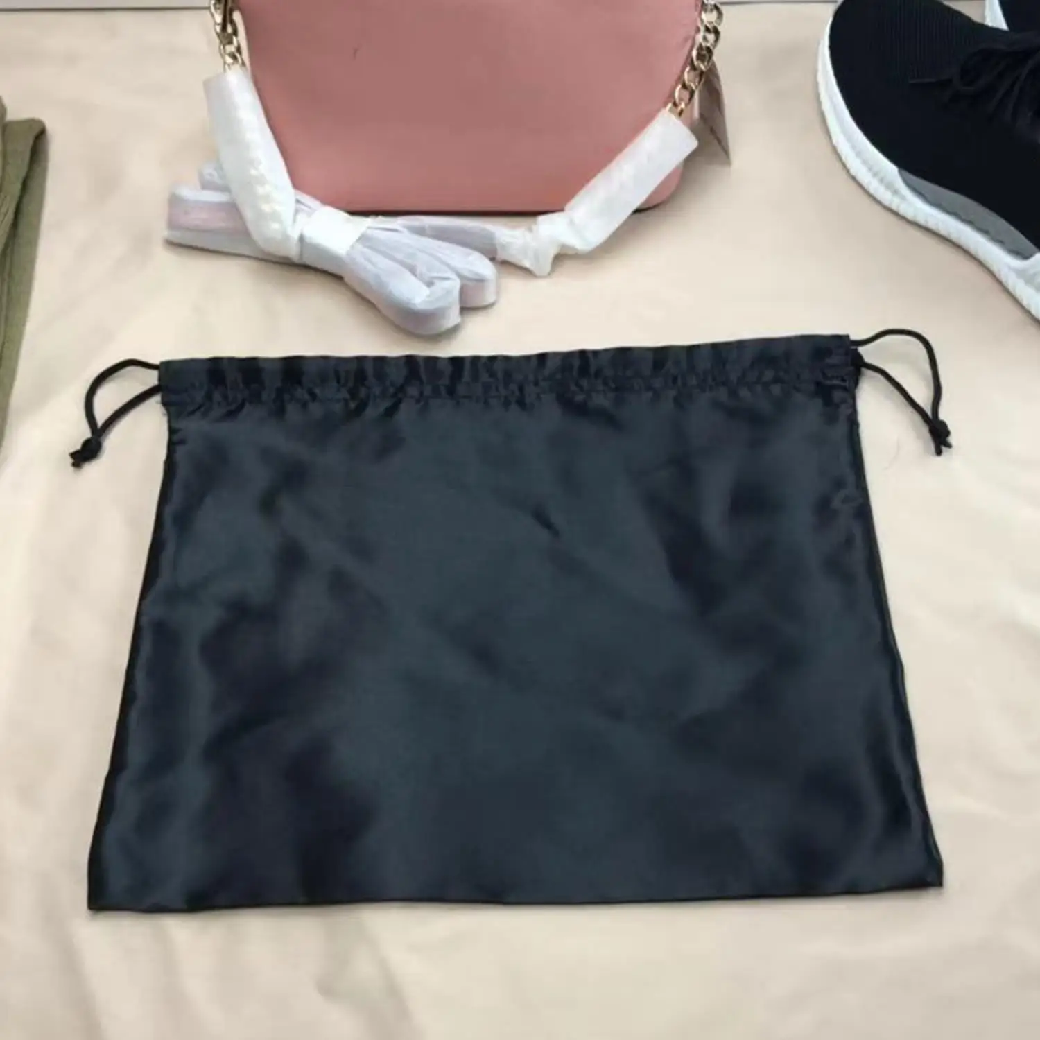 Satin Silk Storage Bag Drawstring Dust-Proof Pouch Shoes Clothing Dust Cover Storage Bags