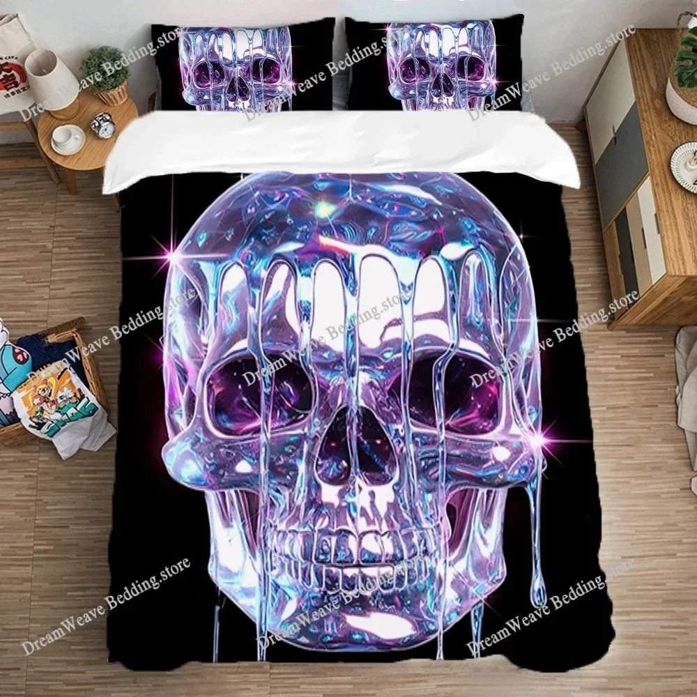 Skulls Skeleton Bedding Set Duvet Cover 3d Bedding Fashion Design Decoration King Duvet Cover Set Double Bed Set Bedding Sets963