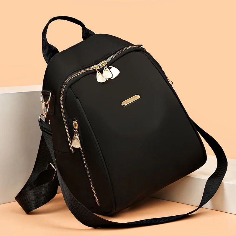 Women\'s Large Capacity Simple Backpack, Black PU Travel Bag, Solid, Harajuku, School, Suitable for Both Men and Women, Street