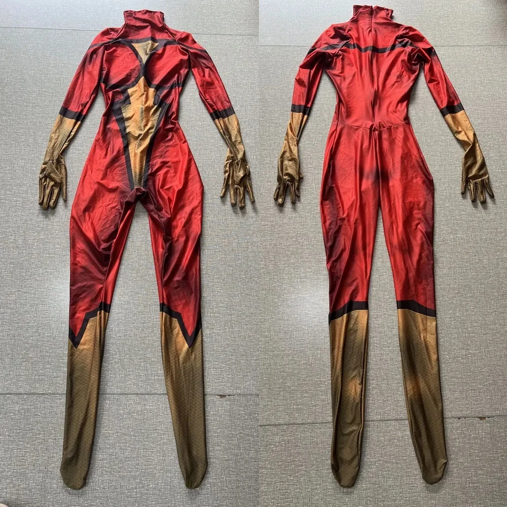 Frauen Cosplay Kostüm Super Frauen Erwachsene Mädchen Superheld Zentai Halloween Bodysuit Party Overall keine Maske