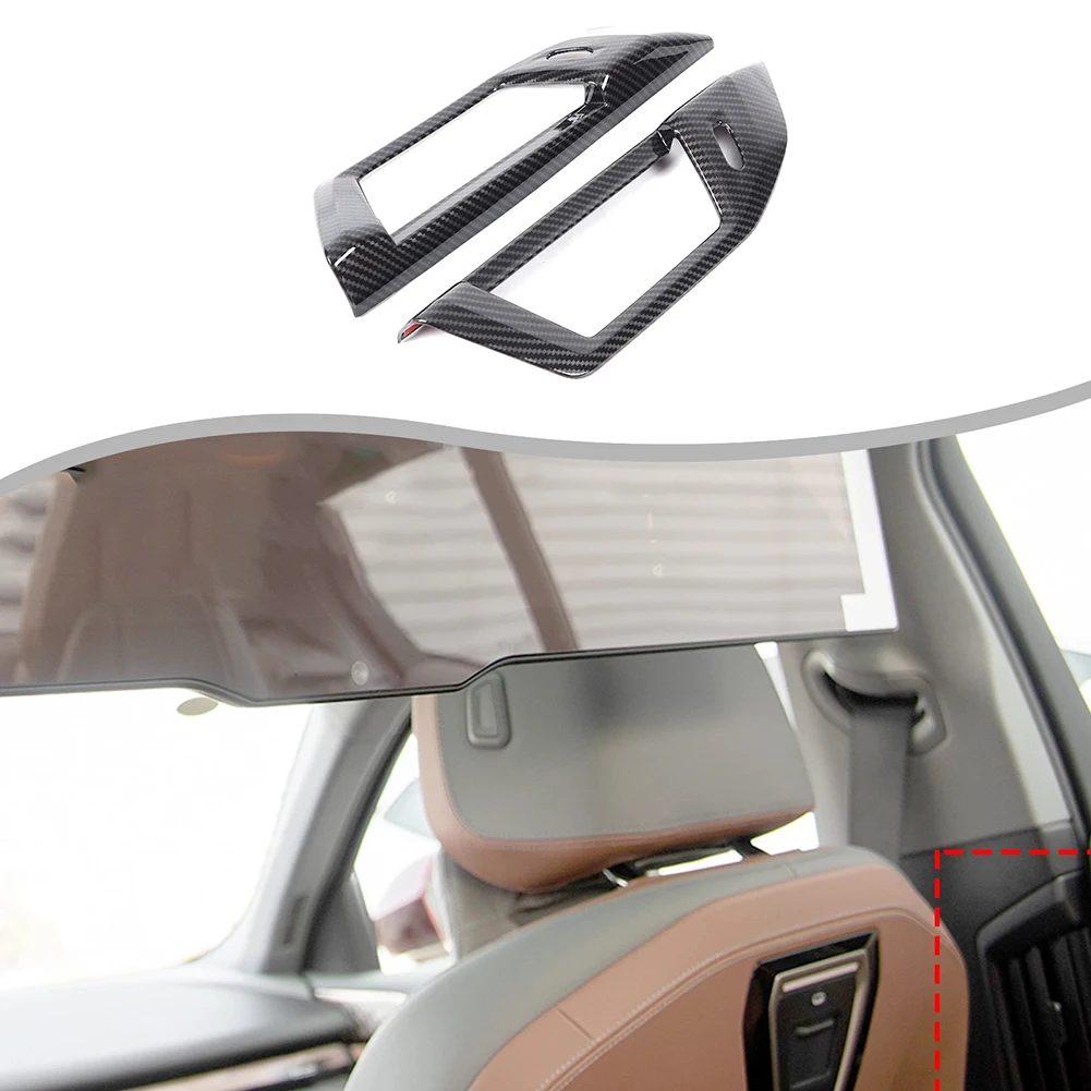 ABS ألياف الكربون B عمود منفذ الهواء تنفيس غطاء الكسوة متوافق مع BMW 5 سلسلة G60 2024 لتعزيز التصميم الداخلي