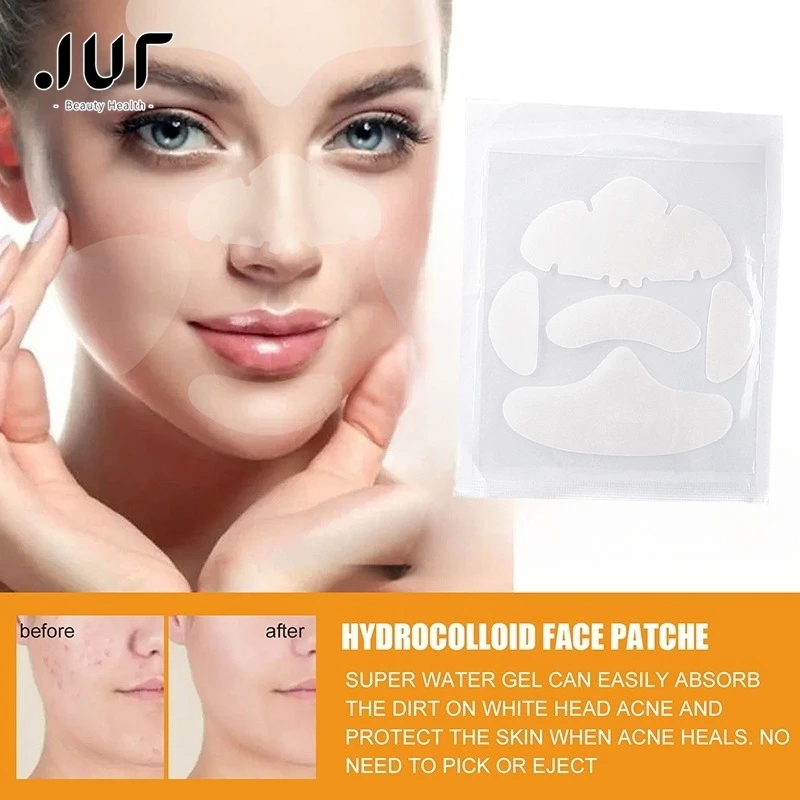 5PCS Reusable Hydrogel Face Patch Covering Sticker Make Up Concealer Invisible Traceless Patch Face Care Tool Set