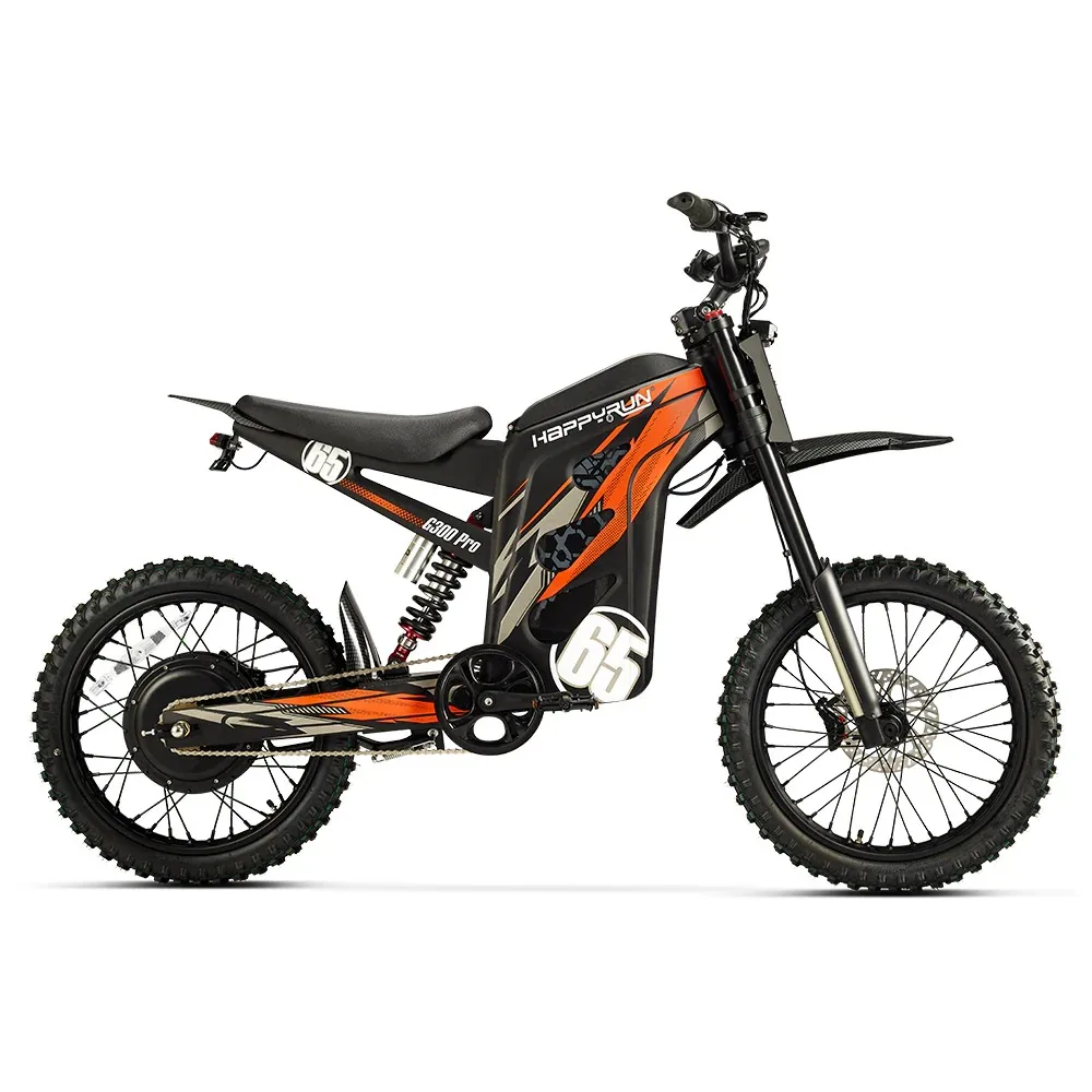 

HAPPYRUN Tank Orange G300 Pro Electric Dirt Bike 3000W Motor 72V 30Ah Battery