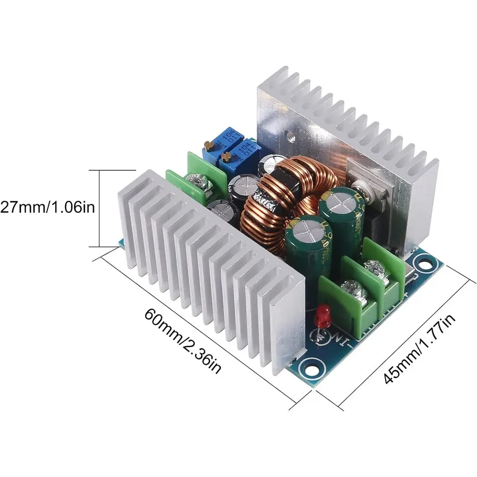 Moduł przetwornicy DC-DC Buck Regulator 6-40V do 1.2-36V Napięcie wyjściowe Regulowany konwerter Moduł zasilania 300W 20A CC