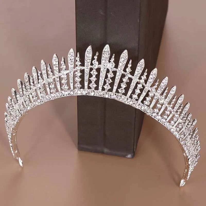 Bridal Crown Elegant Wedding Hair Accessories Sparkling Rhinestone Tiara Hair Jewelry Luxury Princess Birthday Party Hairbands view 4