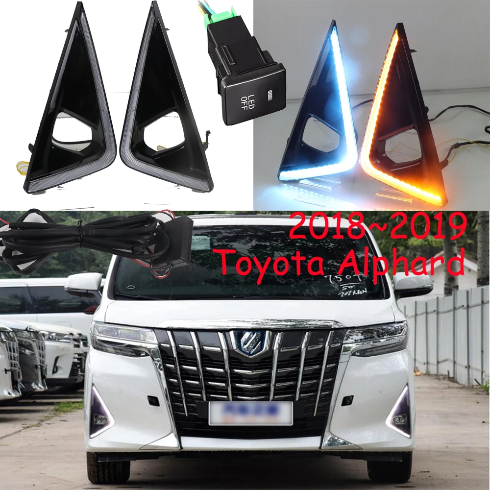 

2018~2020year car bumper for Alphard daytime light car accessories LED DRL headlight for Alphard fog light