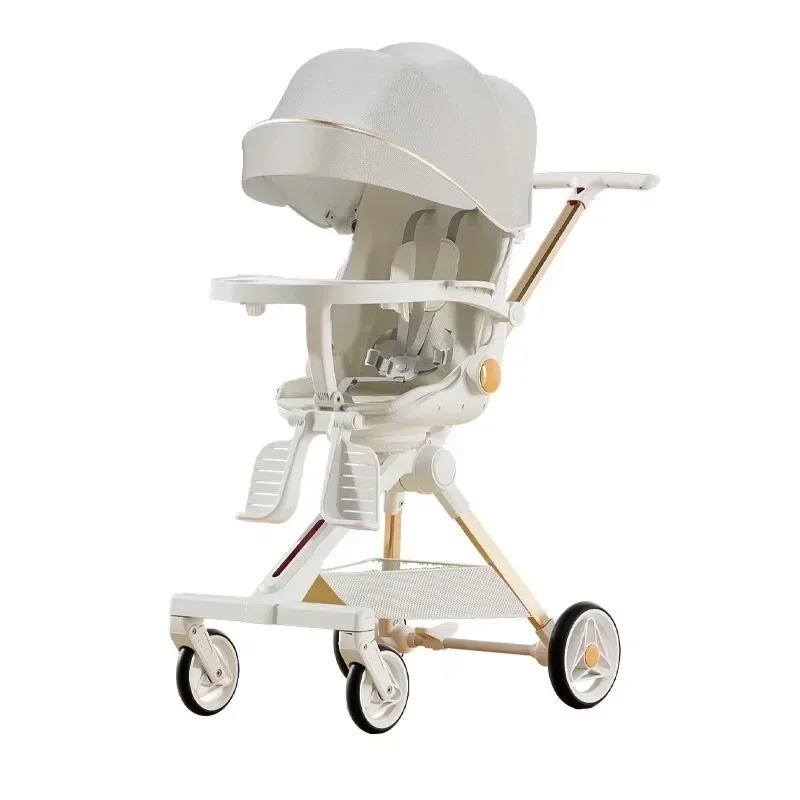 2025Carrito de mano Artefactos para caminar para bebés son ligeros, plegables y plegables con un solo botón, los cochecitos pueden sentarse y acostarse