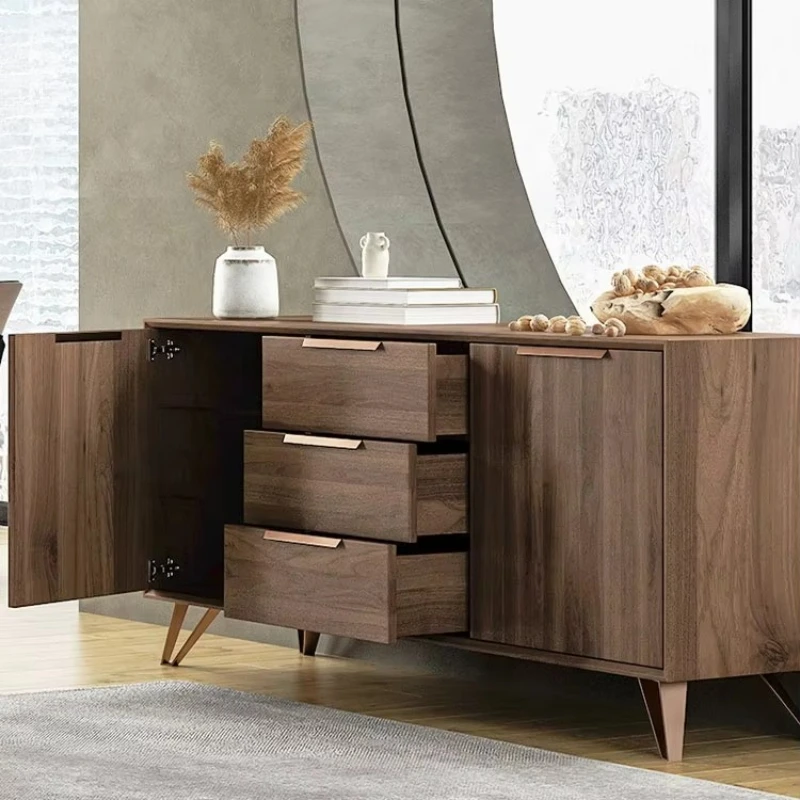 High-quality American furniture media console, TV cabinet, living room painted gray cabinet