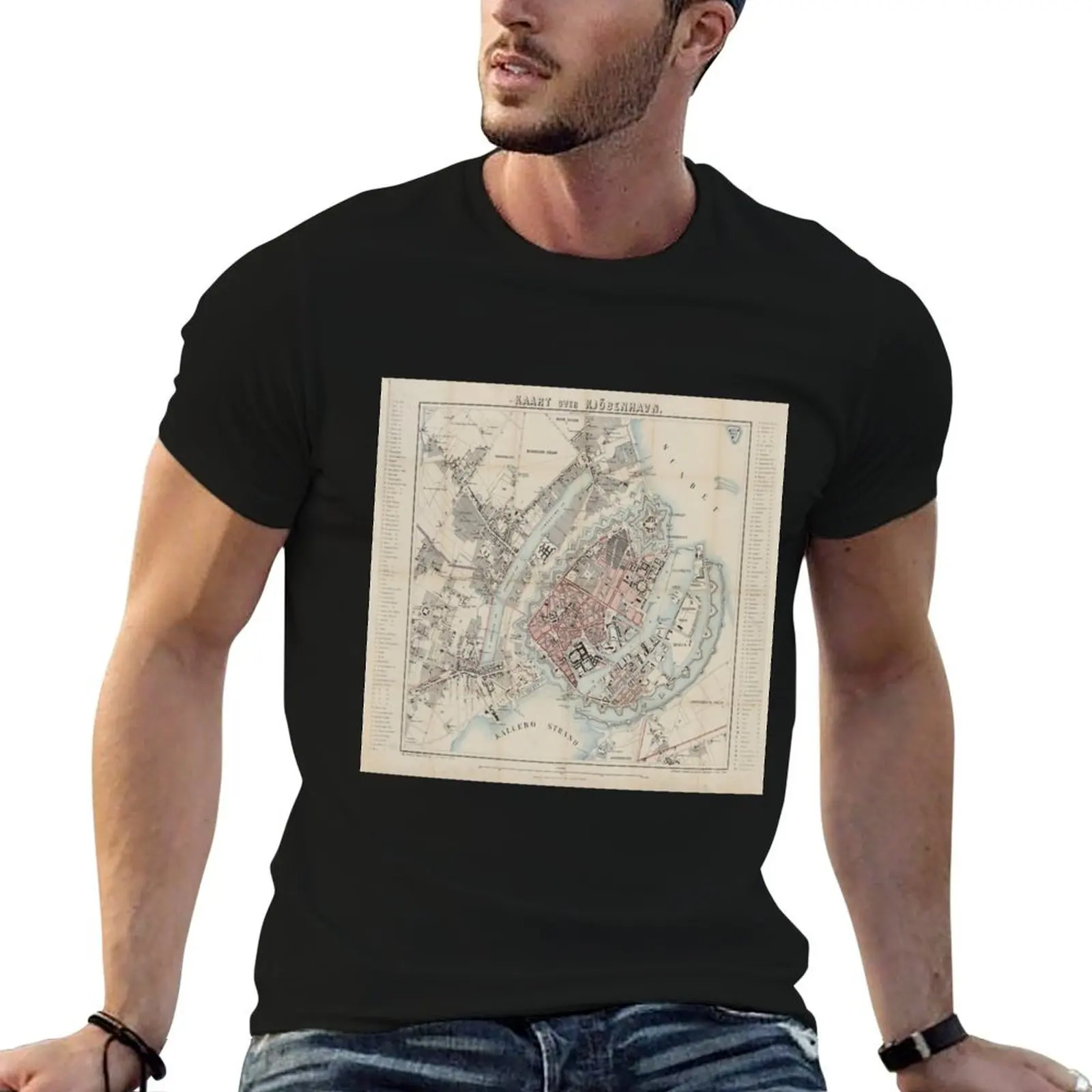 

man man T-Shirt Denmark shirt plain t Copenhagen Vintage shirt (1860) of luxury t Map