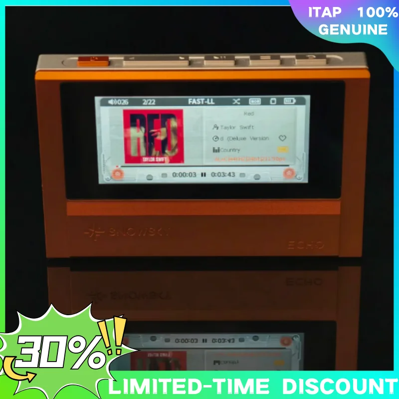 

MP3-плеер Fiio SnowSky Echo с беспроводным Bluetooth, Hi-Fi звуком, портативный, в металлическом корпусе, с двойным хранилищем для музыки