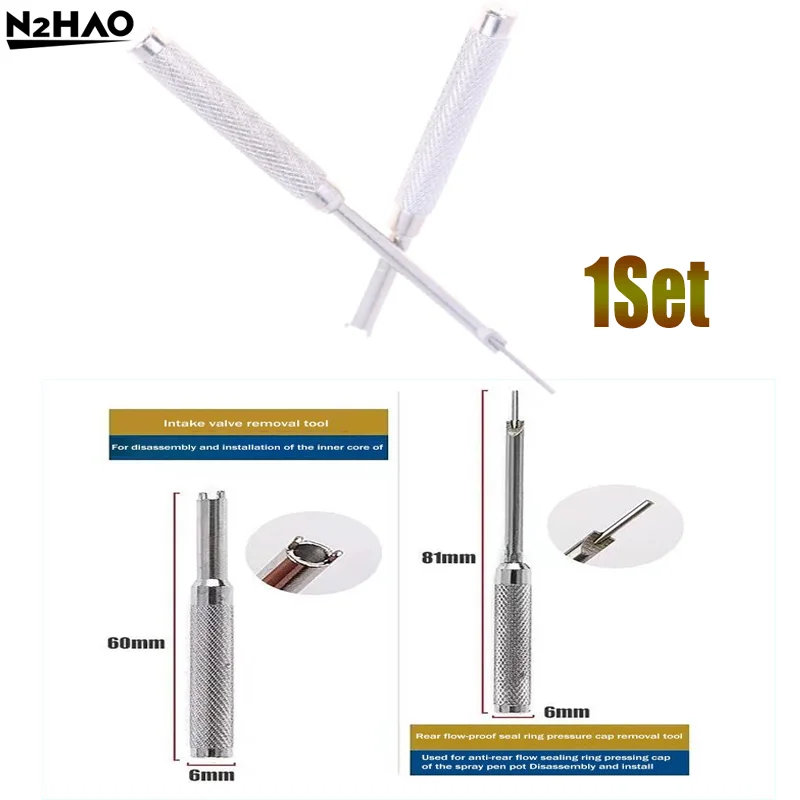 Airbrush Accessories Replacement Maintenance Tools For Any Airbrush Spray Gun Needle Packing Nut & Valve Screw Replace Parts Kit