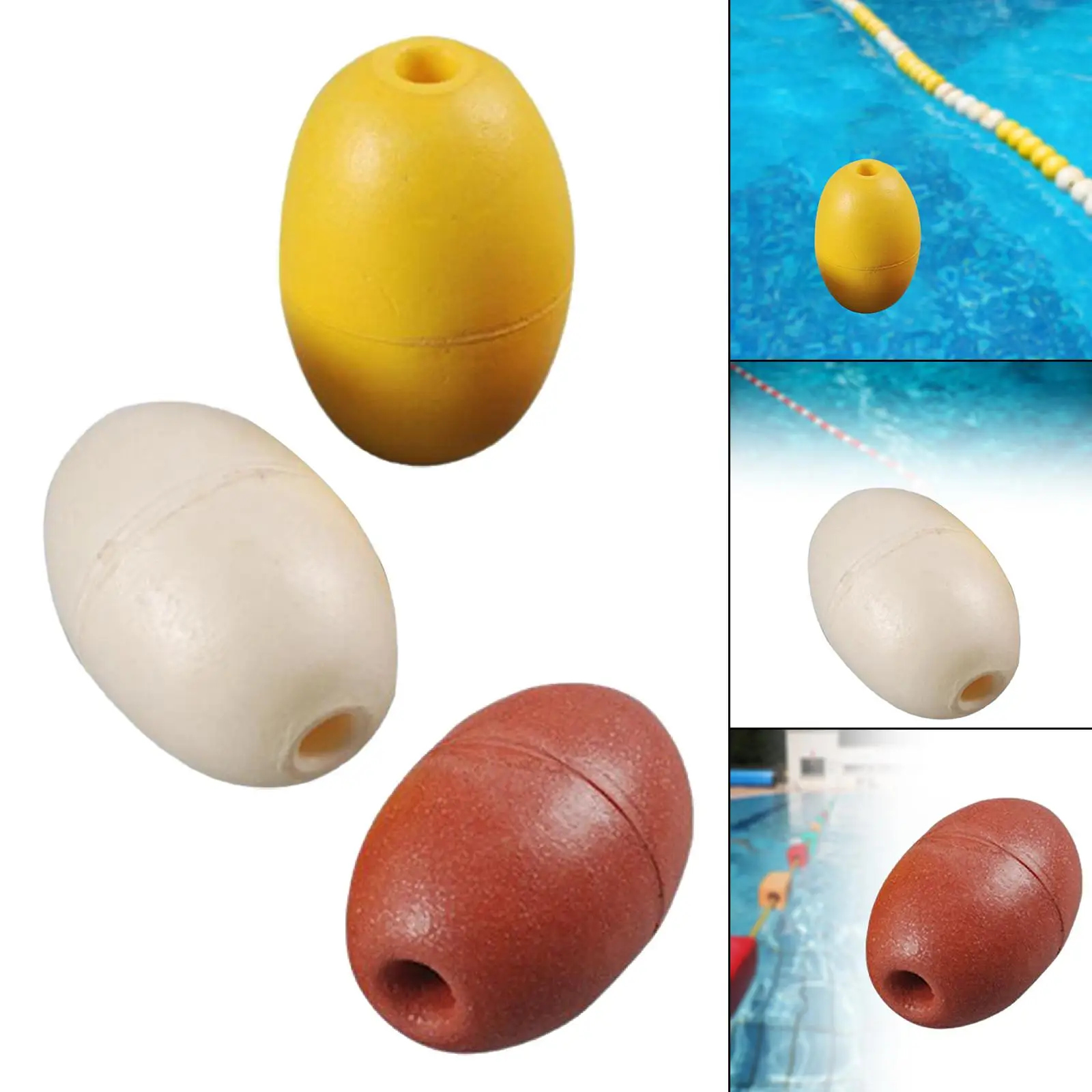 Canoe and Kayak Anchor Float Rope Float Olive Shaped Swimming lanes Rope Deep Water Float for Water Park Zones Swimming