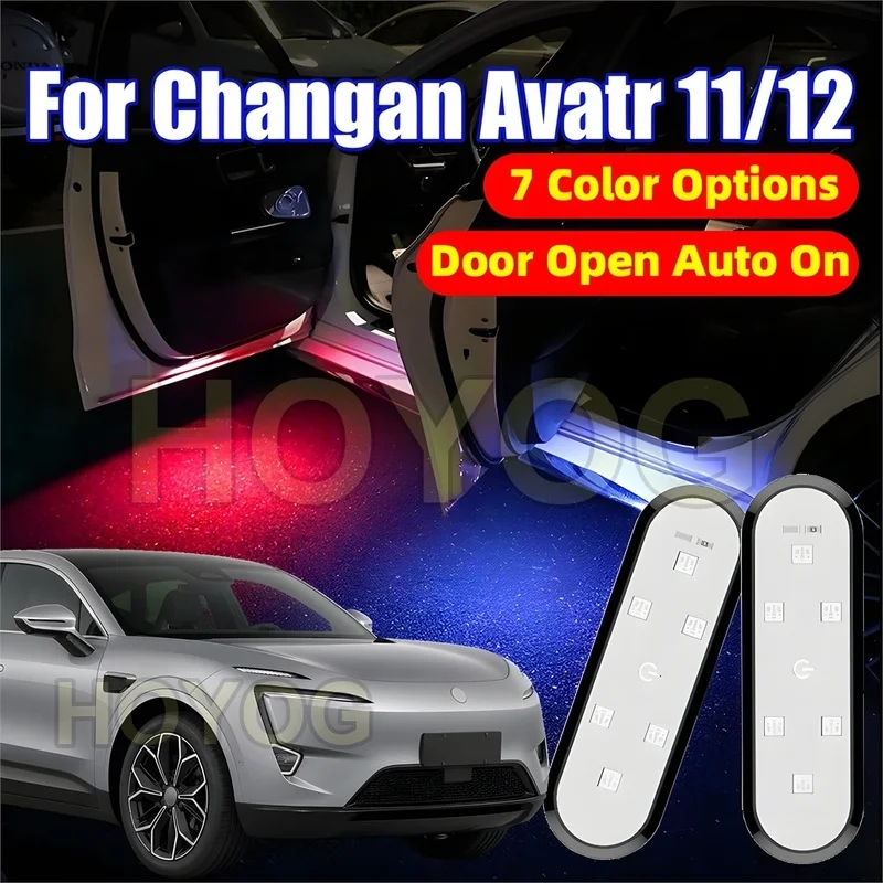 Fit for Changan Avatr 11/12 2022-2026 Wireless Car Door Courtesy Light with Automatic On/Off and a USB Rechargeable Battery