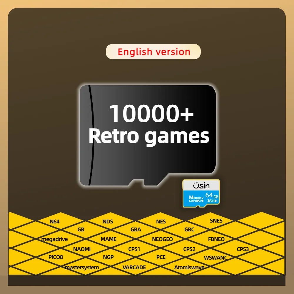 Tarjeta de juego SD para Retroid Pocket 5 Mini RP5, versión italiana, juegos Retro PS2 PSP, consola portátil para juegos Android, memoria TF 64G