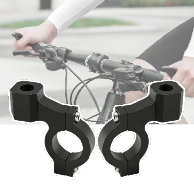 

2pcs Black 10mm Handlebar Mirror Clamp Bracket Bike Accessories Motorcycle Bike Rear View Mirror Bracket Mount Holder Clamp
