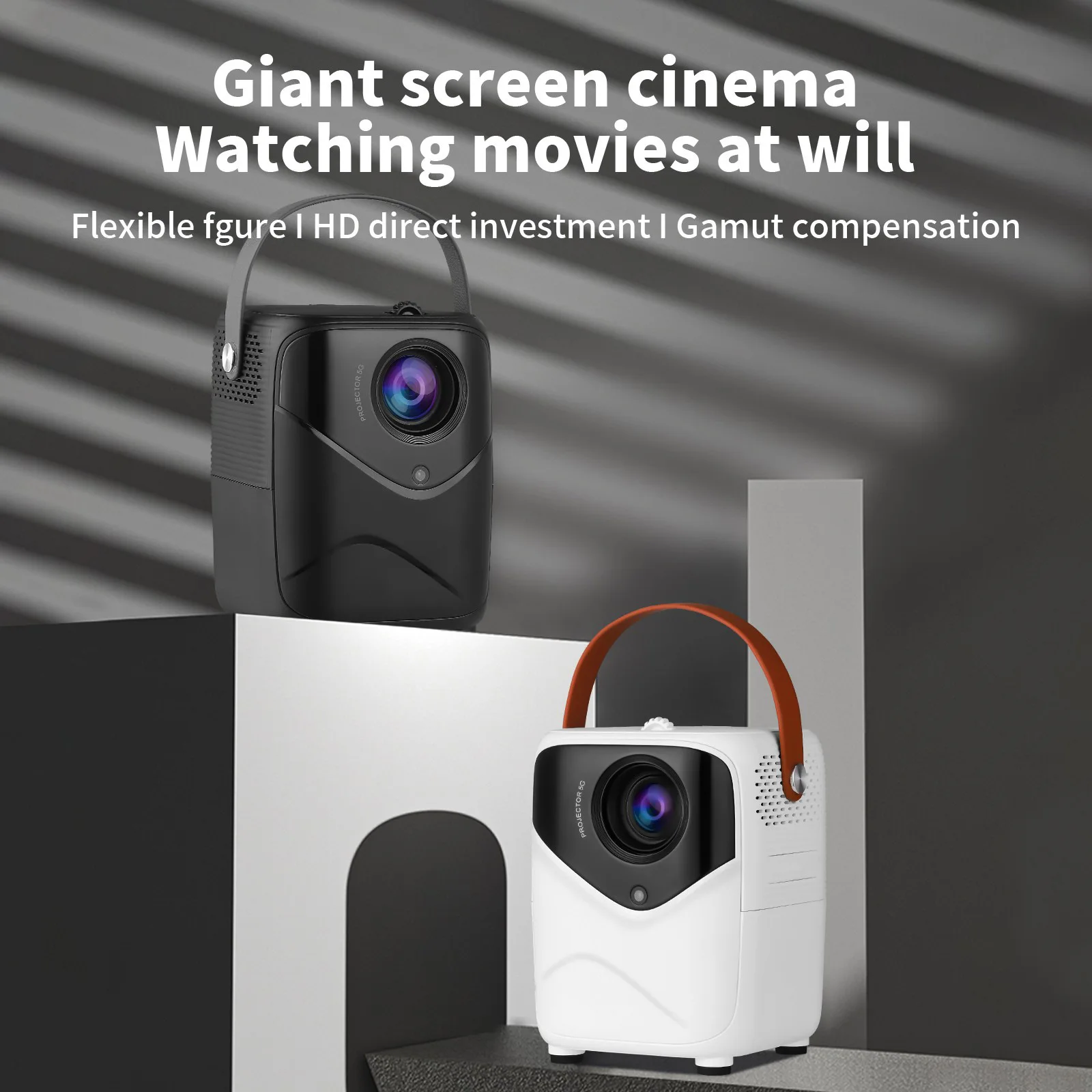 

-граничный проектор высокой четкости 4K, настенный мини-проектор для спальни, 1080P, настенный мини-проектор для гостиной, 1 + 32G, легко носить с собой